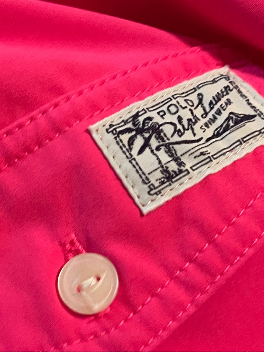 🆕 Polo Ralph Lauren Swim Trunks – Bright Pink / Neon Coral – Men’s M ☀️🌊